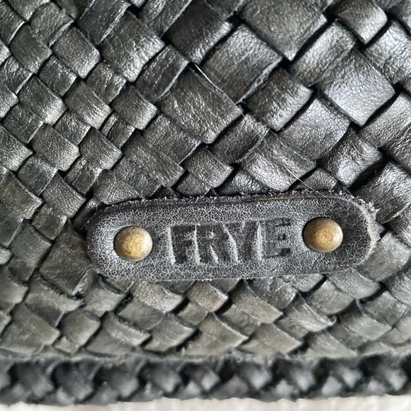 Vintage "NWT" Frye Grey Woven Leather Satchel - Picture 9 of 13